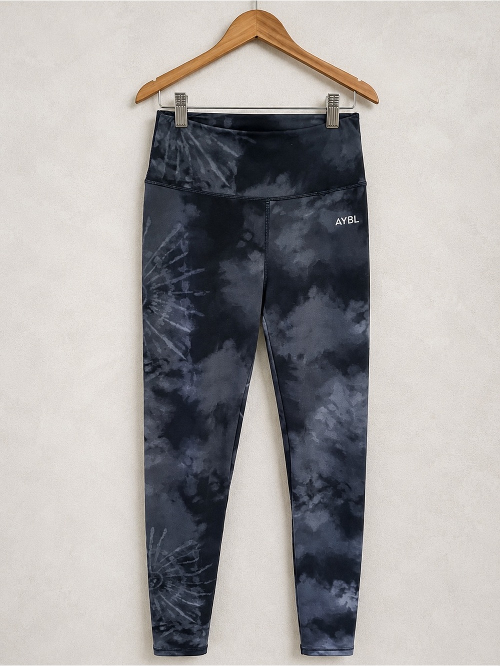 AYBL Black Gray Tie-Dye High Waisted Large Leggings Women’s